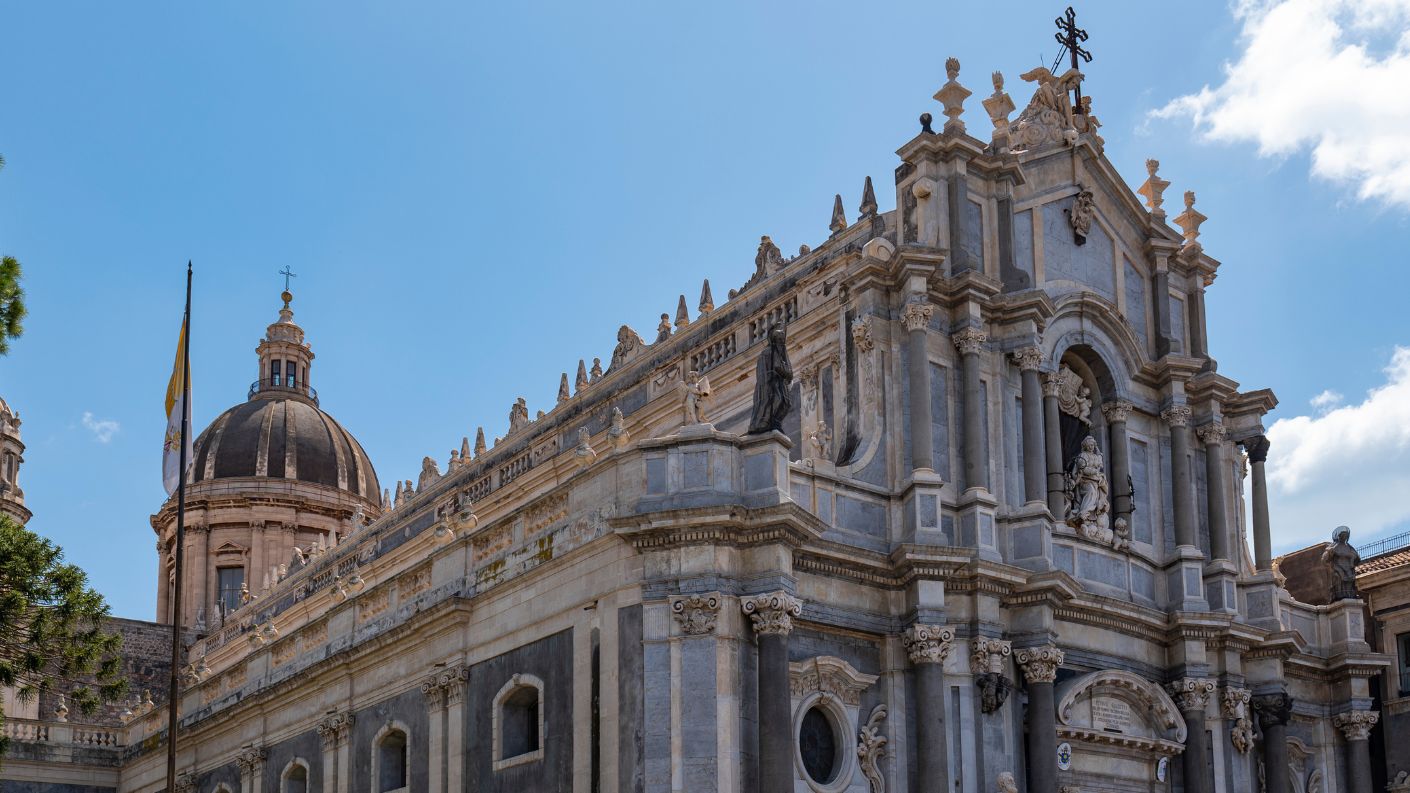 Veduta della Basilica di Catania, in Sicilia.