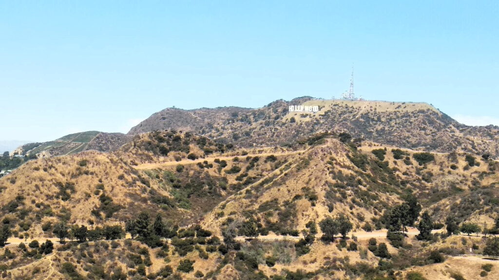 Scritta Hollywood sulle colline di Los Angeles