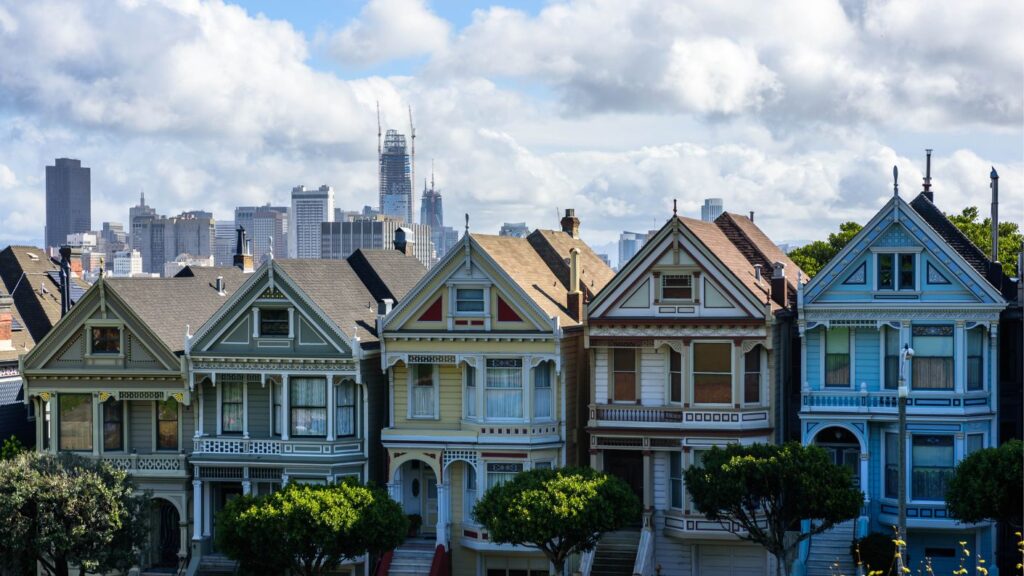 Veduta delle iconiche painted ladies a San Francisco