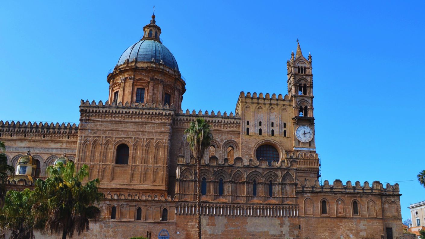Veduta della Cattedrale di Palermo, in Sicilia
