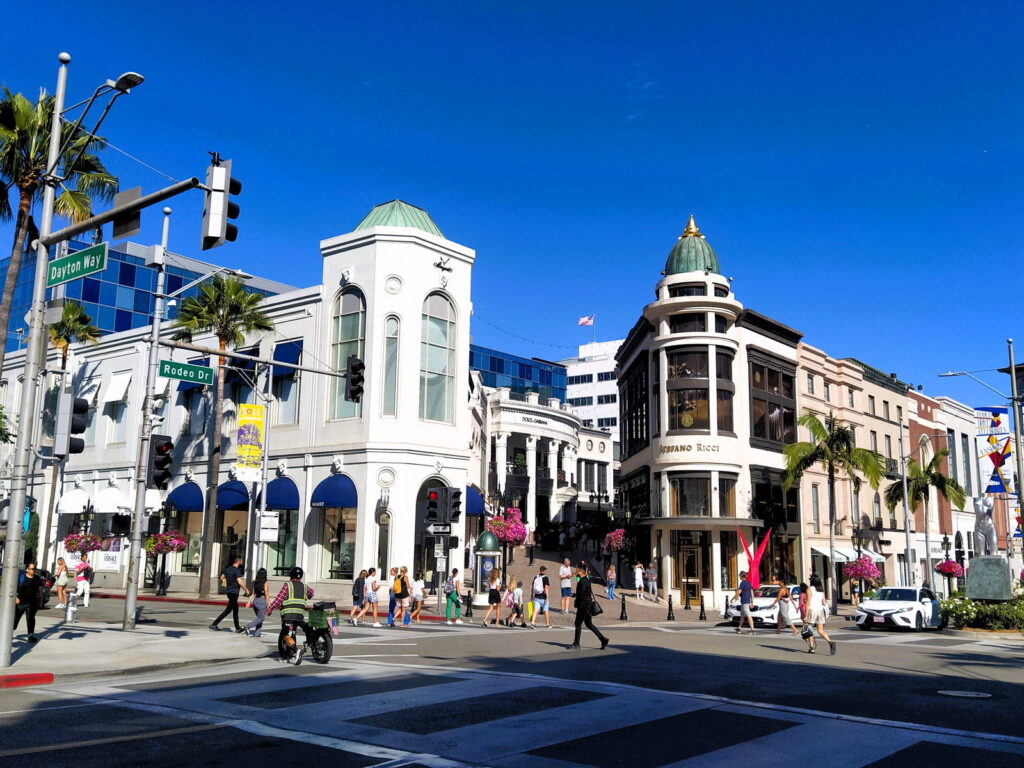 Veduta di Rodeo Drive a LA