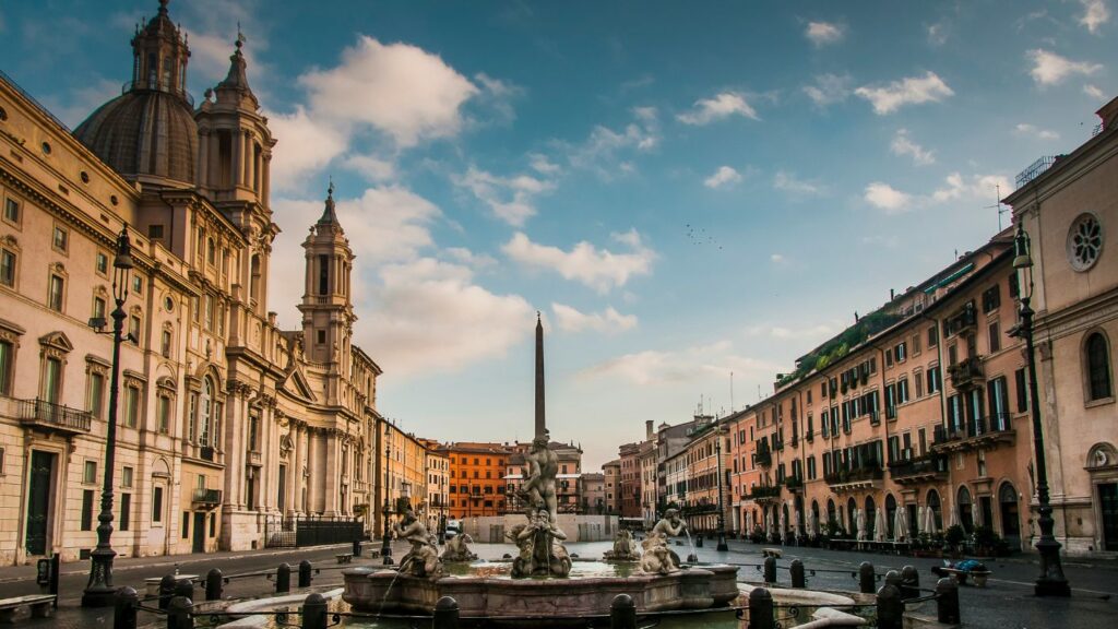 Veduta di Piazza Navona a Roma