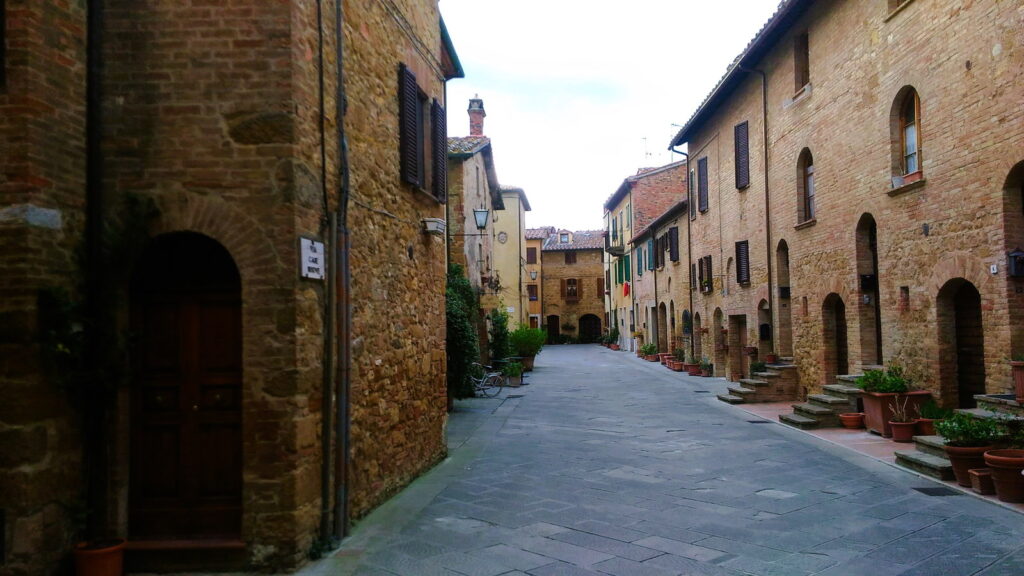 Abitazioni nel centro storico di Pienza, in Toscana
