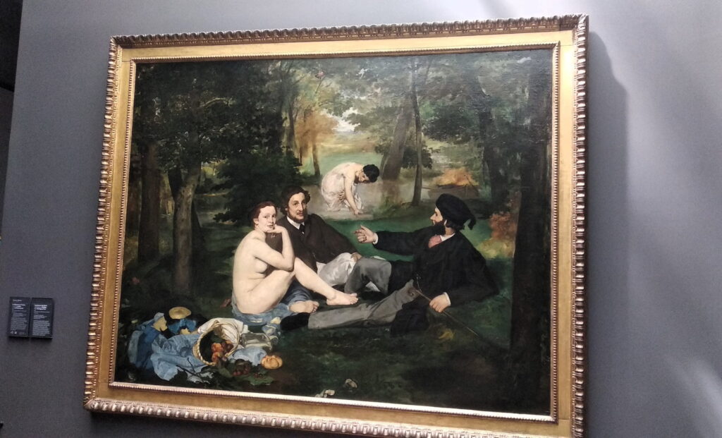 Dipinto Le Déjeuner sur l'herbe di Édouard Manet esposto al Musée d'Orsay di Parigi