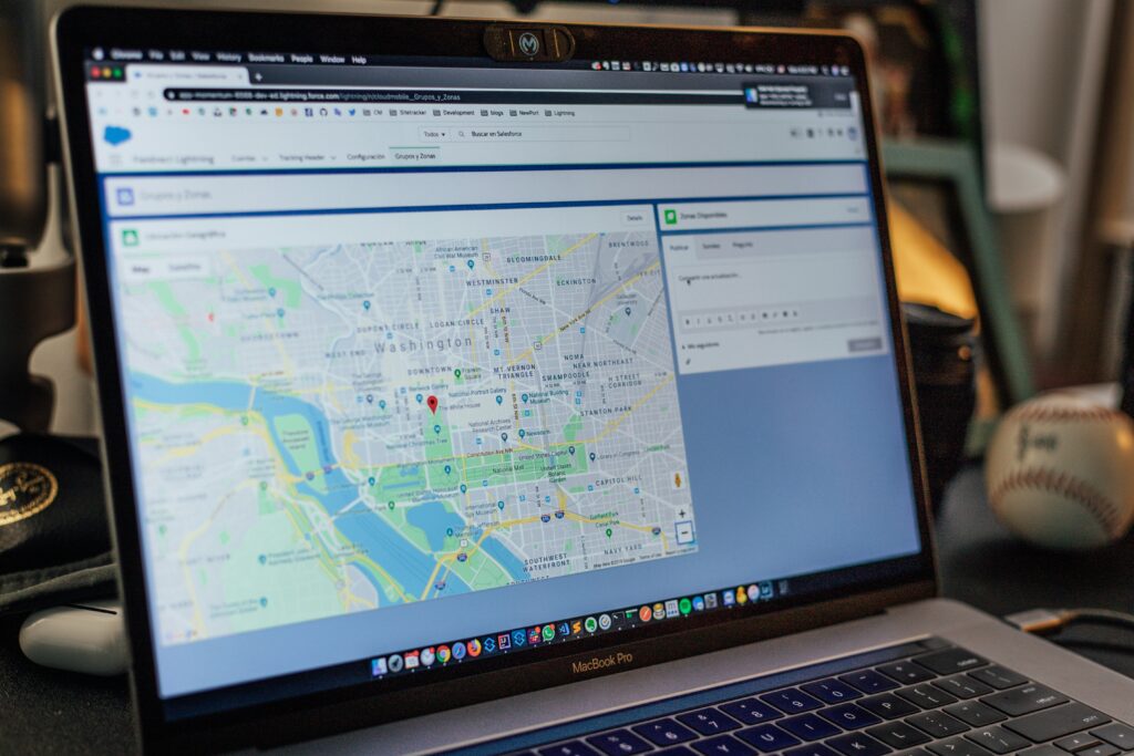 Google Maps utilizzato per organizzare un itinerario di viaggio